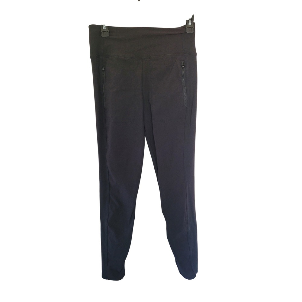 Athleta Black Athletic Leggings Ankle Zipper High‎ Waist Activewear Pants 6 #14